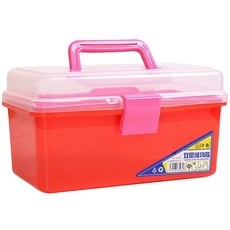 My Daily 美術工具箱 2層畫具箱 多用途整理盒 紅色