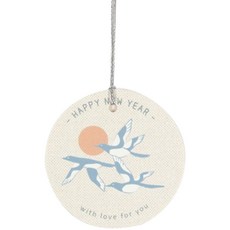 小鳥新年吊牌, 100個, 混合顏色