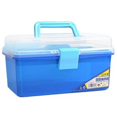 My Daily美術工具箱 2層畫具盒多功能收納盒 藍色