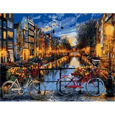 PIPO 河濱景色 DIY 畫作 40 x 50 cm MS7727, 混和色