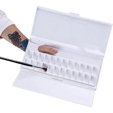 我的日常折疊專業壓克力調色板白色, 1個, 24格