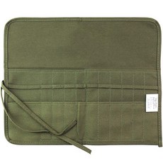 毛筆帆布收納包 卡其綠色, 1個