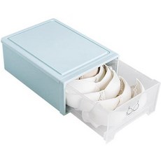 Booth Market 分層內衣分隔收納盒 單格, 1個, 藍色