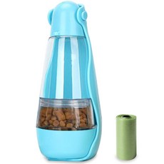 DING DONG PET 寵物6合1攜帶式水瓶, 1個, 藍色