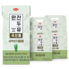 한미 완전두유 국산콩 새싹보리 저당, 190ml, 64개
