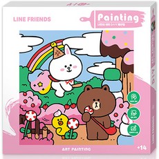 全家一起畫的 DIY 藝術彩繪 LINE FRIENDS 甜蜜彩虹, 混合色, 1個