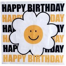 Tina野餐雛菊微笑生日祝賀家庭派對橫幅, 混合顏色