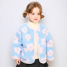 JELISPOON 女童花卉絨球夾克