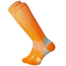 Aloharain女款登山徒步小腿保護運動襪, 04 橙色