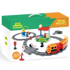 MY LITTLE TIGER 老虎積木電動火車軌道套組, 混合顏色