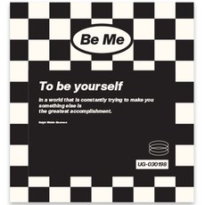 wannathis Be Me 硬殼6孔正方形活頁夾外殼, 01 棋盤格, 1個