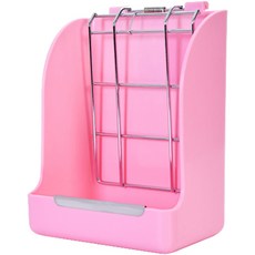 블럭마트 토끼 기니피그 사료상자 건초랙, 핑크, 1개