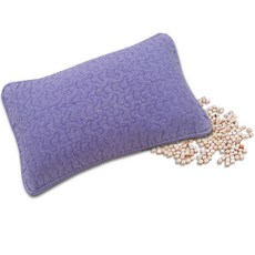 친환경편백아트 프리미엄 편백 미니 큐브칩 베이직 베개, 연보라겉커버 + 랜덤발송속커버, 1개