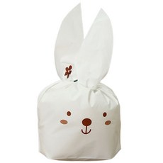 Maket Gamseong 兔子可愛包裝紙 50入, 3個, 棕色花朵兔子