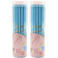 Nuz馬卡龍三角握把鉛筆 30支, 2個, 藍色