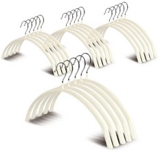 마켓플랜 PVC 논슬립 리쉬 옷걸이, 20개, 화이트