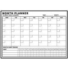 Fran Dir磁吸式冰箱月計畫記事板 黑色