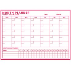 Frangdir磁吸式月曆冰箱月計畫備忘板 紅色