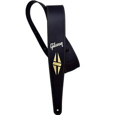 Gibson BRANDS 各種長度皮革吉他背帶 16 ASSD BLK 黑色, 1個