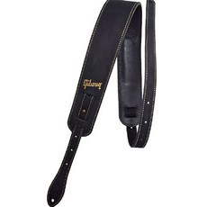 Gibson BRANDS 各種長度皮革吉他背帶 13 ASNB BLK 黑色, 1個