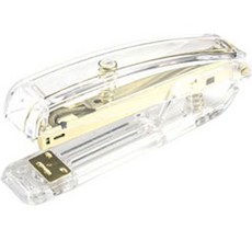 The Bella 透明時尚設計感辦公用釘書機, 1個, 金色