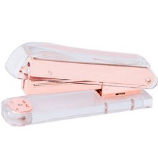 Thebella DS高級型透明玫瑰金辦公用訂書機, 1個, 粉色的