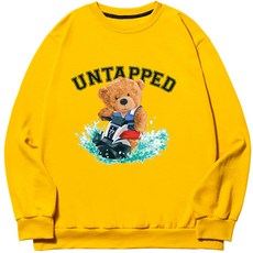 언탭트 남성용 빅사이즈 수상스키 베어 맨투맨