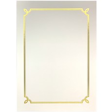 金箔獎狀 百想紙 猪尾巴 A4, 100個, 純白