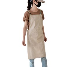 재니스토리 작업용 방수 앞치마, 베이지, 1개