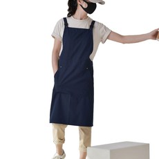 재니스토리 작업용 방수 앞치마, 네이비, 1개