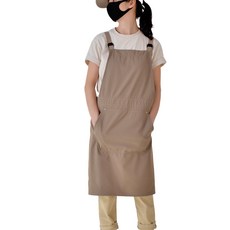 재니스토리 작업용 방수 앞치마, 브라운, 1개