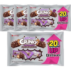 LOTTE 樂天 Crunky雙倍脆巧克力棒 迷你, 4個, 513g