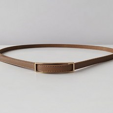 Vavisoo Nosh 金色方扣纖細無孔皮帶