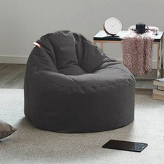 보니타 직접 충전하는 빈백 겉커버 대형 DIY_B807, 챠콜