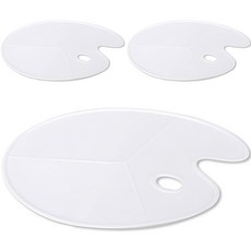 ON THE EVE 橢圓形美術顏料調色盤 類型02, 3格, 3個