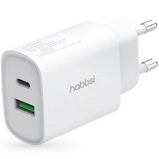 햅시 PD 20W 2포트 C타입 USB 퀵차지 3.0 멀티 가정용 고속 충전기 어댑터, 화이트, 1개