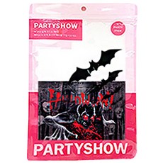 PARTYSHOW 萬聖節派對骷髏殭屍橫幅 L號+萬聖節蝙蝠裝飾 32入, 1套, 混合顏色