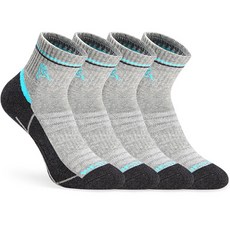 웨스트우드 여성용 바닥 컬러라인 등산 중목양말 4족 세트, 그레이, 1세트