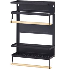 BELLOVIE 磁吸式冰箱側掛架, 黑色