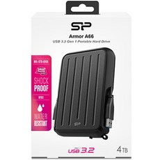 Silicon Power Armor A66外接硬碟 139.2*96*24mm, 黑色+黑色, 4TB