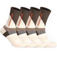 WESTWOOD 男士混色亮點登山長襪4雙組, 米色, 4個