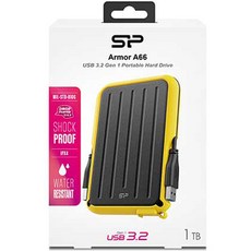 Silicon Power Armor A66外接硬碟 139.2*96*16.2mm, 1TB, 黑色 黃色