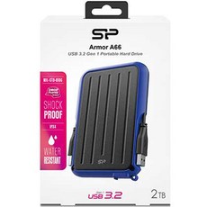 Silicon Power Armor A66外接硬碟 139.2*96*16.2mm, 2TB, 黑色+藍色