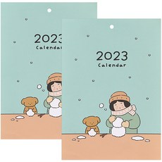indigo 2023每日壁心日曆A4日常生活, 2個, 混合顏色