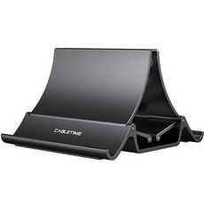 電纜時間重力自動筆記本電腦平板電腦垂直支架, 黑色的