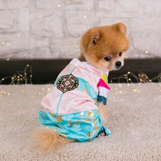 AMYLOVESPET 韓服寵物連身衣, 藍色