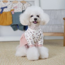 AMYLOVESPET 碎花韓服寵物連身裙, 粉色的