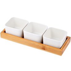 Louie & Tappel 三格方形分格小菜盤, 分格小菜盤 - 3格, 1套