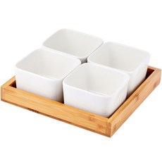 路易與塔佩爾 4格分隔小菜方盤, 混合組, 1套