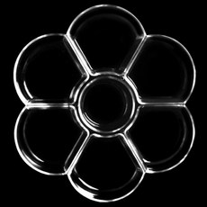 便攜式油畫調色板 P121 2型 17*17cm, 7個空格, 1個